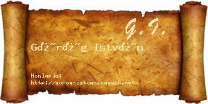 Görög István névjegykártya