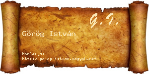 Görög István névjegykártya